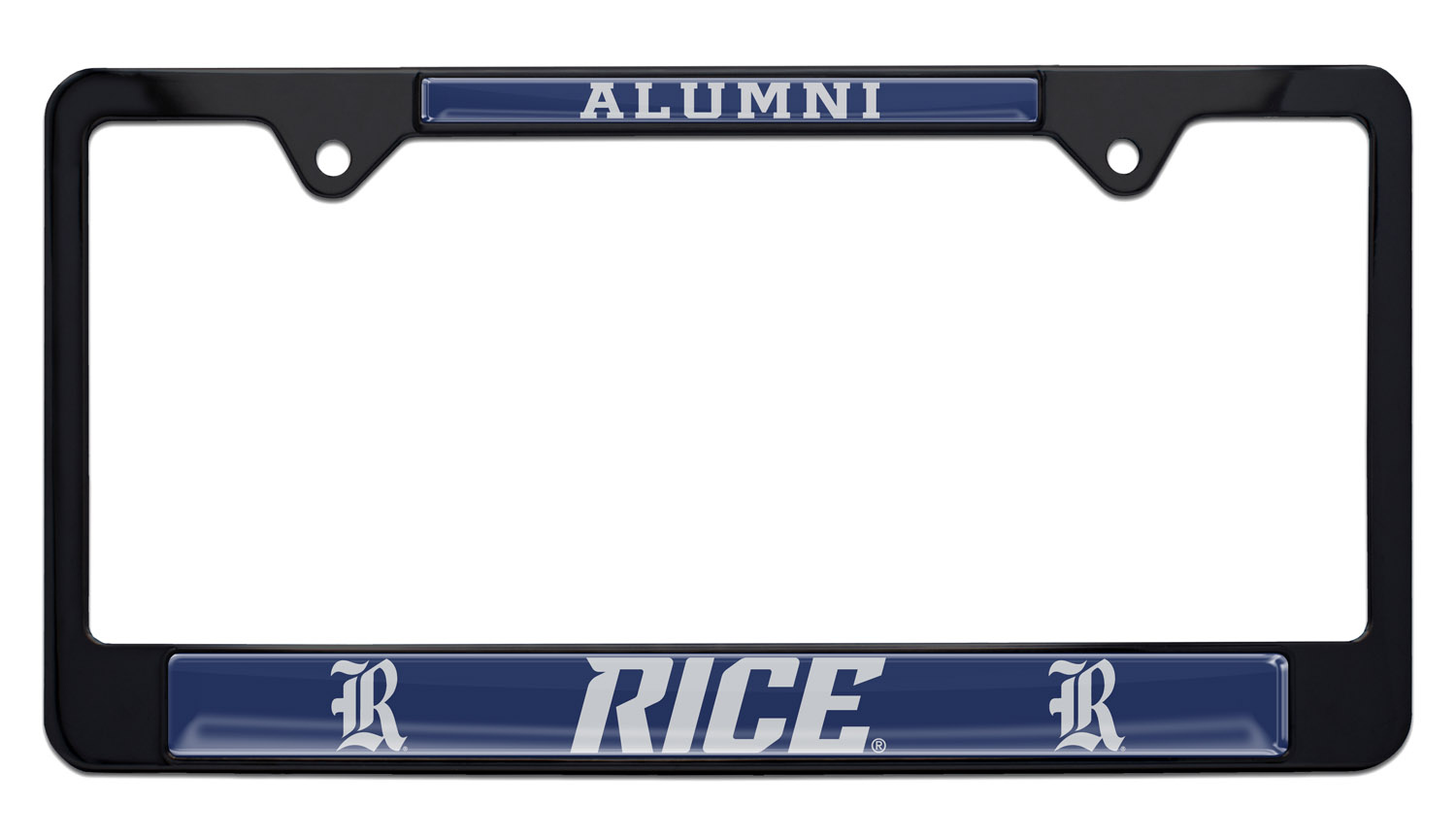 Elektroplate Rice Alumni Black License Plate Frame 